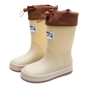 雨鞋女款2025新款儿童户外防水鞋男女童时尚雨靴幼儿高筒软底胶鞋