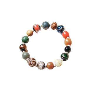 灵泉观十八籽菩提手串18子白玉菩提多宝手串转运佛珠车挂盘玩手链