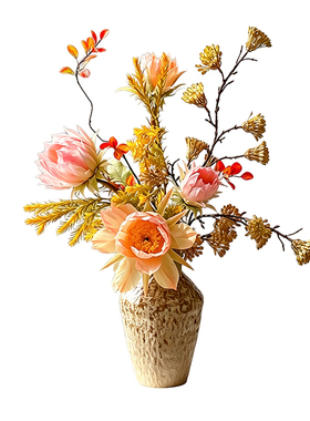 秋日帝王花仿真花束套装