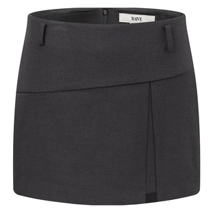 RAIVE2026春季新品女后中隐形拉链腰带mini包臀短裙韩系显瘦半裙