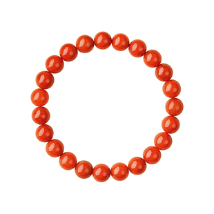 【杭州灵隐正品】本命年天然柿子南红手串红玛瑙转运珠招财女手链