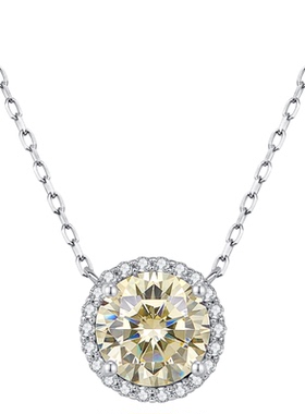 JAY闪耀黄锆石925银项链生日礼物