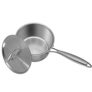 皖骄子家用316不锈钢奶锅汤锅泡面锅16cm18 20加厚电磁炉燃气煤气