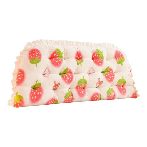 温馨床头靠背垫沙发靠枕宿舍床上靠垫看书防撞软垫绑带固定加绒