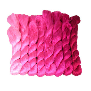 106号手工苏绣刺绣绣花桑蚕丝线缠花真丝绣线花线家用缝补月季粉