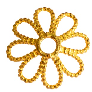 纯18k金花托隔珠隔片配件隔垫垫片diy材料配件配饰手工金手串手链