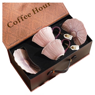 漂亮高级法式咖啡杯子高档精致陶瓷咖啡杯碟套装生日乔迁新婚礼物