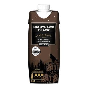 勃塔夜鹰波本桶陈酿赤霞珠500ml美国正品行货户外便携盒装红酒