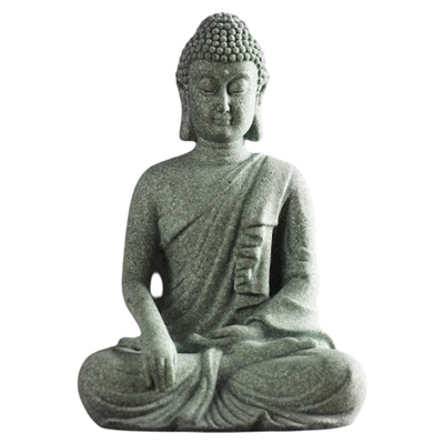 青砂石新中式迷你佛像雕塑小摆件