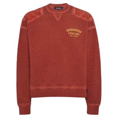 DSQUARED2/D2次方 2025秋冬男士宽松圆领套头卫衣上衣