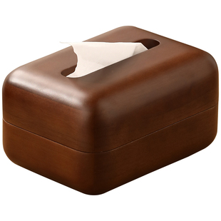 中式纸巾盒2025新款轻奢高档家用餐厅客厅茶几桌面收纳实木抽纸盒