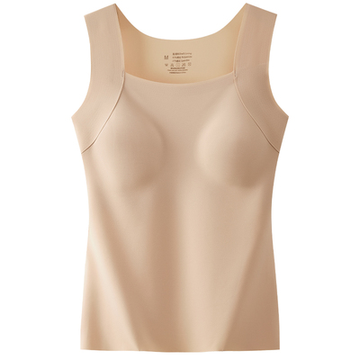 无痕保暖背心女带胸垫内搭打底衫