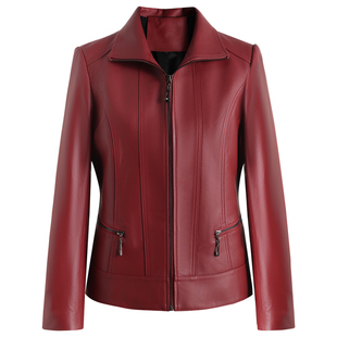 小个子真皮夹克春秋2025新款海宁绵羊皮单穿修身上衣女士短装外套