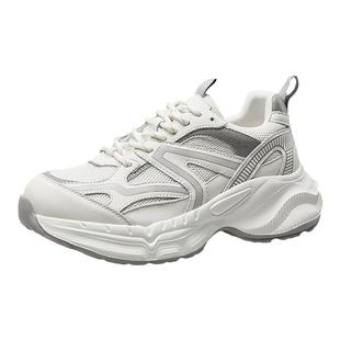 康奈女鞋夏季旅游休闲鞋 厚底复古老爹鞋透气舒适通勤鞋