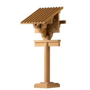 晚峰应县木塔斗拱中国古建筑模型榫卯积木实木结构拼装玩具礼品