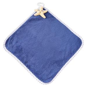 擦手巾小毛巾吸水不掉毛珊瑚绒小方巾可挂式可爱儿童家用厨房手帕