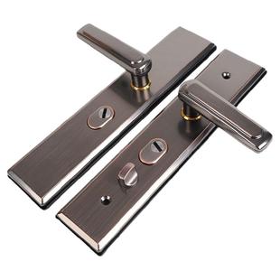 步阳防盗门把手通用型 红古色加厚面板 304不锈钢进户门大门拉手