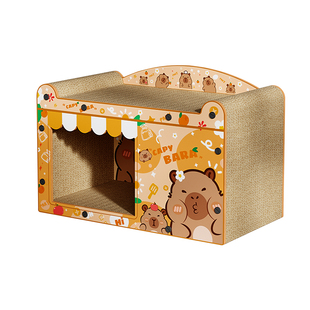 卡皮巴拉猫窝一体式卡通猫抓板窝耐磨耐抓沙发猫抓板瓦楞纸猫玩具