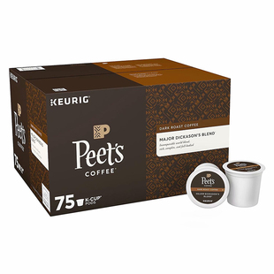 美国直邮皮爷Peet's Peets KCUP招牌中深度烘培胶囊K杯咖啡粉75支