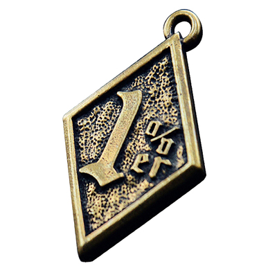 百分之一幸运儿复古菱形挂件