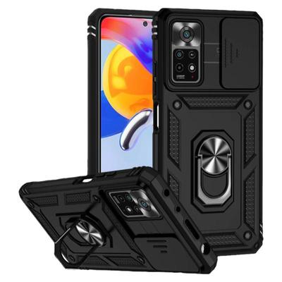适用红米note11手机壳军工级防摔Redmi note11S保护套新款note11pro国际版推窗滑盖镜头磁吸指环支架全包潮壳