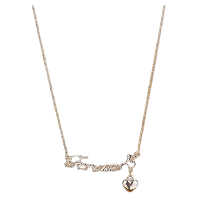 银奥纯银爱心英文字母项链