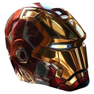 贾维斯钢铁侠MK5电动头盔儿童面具cos自动开合头套男礼物炫酷发光