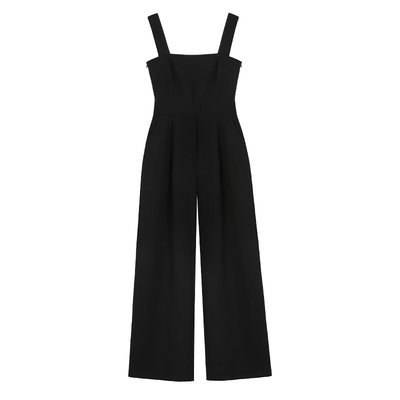 无袖吊带连体裤通勤收腰背带裤