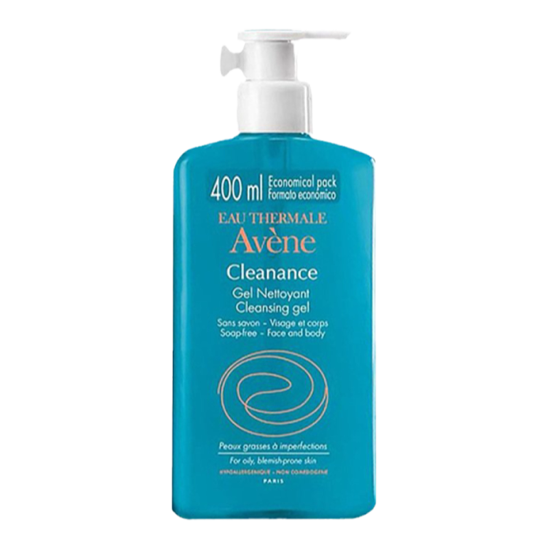 欧洲直邮Avene雅漾控油净肤温和洗卸二合一洁面凝胶400ML/瓶正品