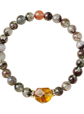 宫里上新天然绿幽灵水晶手链