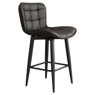 意式吧台椅旋转高脚凳家用岛台椅轻奢吧台凳收银吧椅接待前台座椅