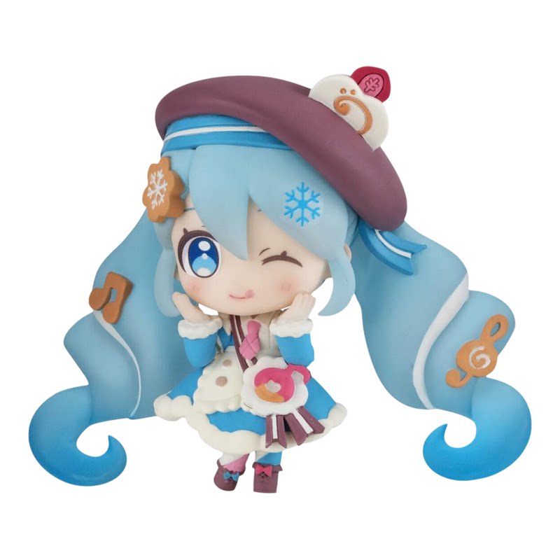 现货日版万代初音未来2026雪初音手办圆滚滚毛绒BOX食玩盲盒谷子