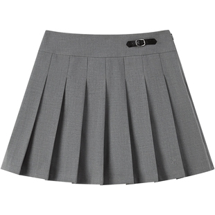 【零染科技】eland kids衣恋童装女童短裙春秋休闲学院风百褶裙子