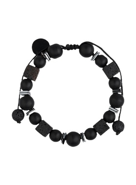 可调节方块火山石拼接串珠手链