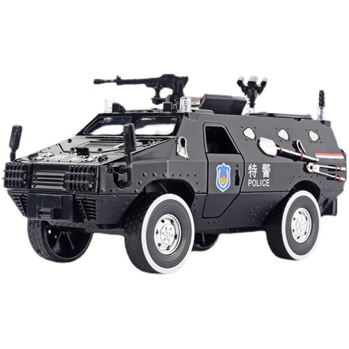 ZFB装甲警车玩具车仿真合金模型公安车男孩小汽车警察车110玩具