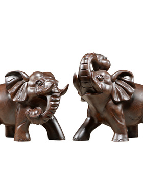 刺史黑檀木大象摆件开业工艺品