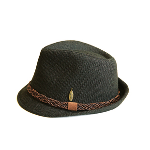 度假帽子男春夏天韩版时尚百搭草帽小礼帽女英伦复古沙滩帽爵士帽