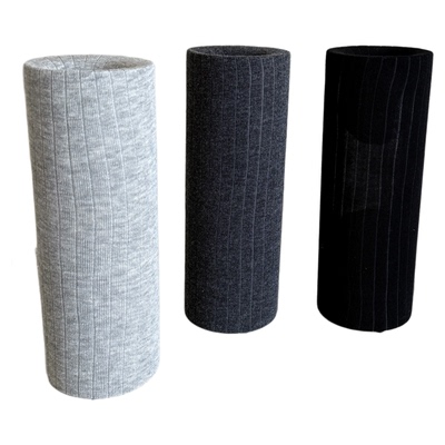 miu风宽条纹浅灰色连裤袜