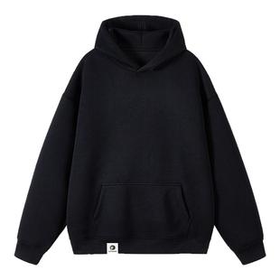 PLAY BOBONUS美式小众潮牌重磅纯色宽松情侣加绒连帽卫衣男女秋冬