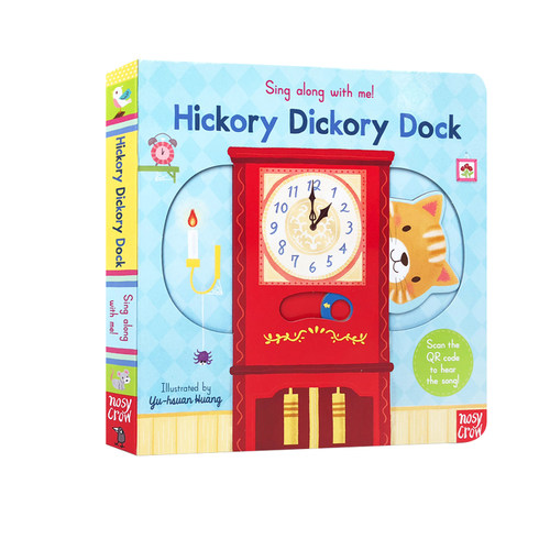 Hickory Dickory Dock小老鼠上灯台 Sing Along with Me英文原版绘本 儿歌童谣机关操作书纸板书 幼儿童启蒙早教英语读本 送音视频