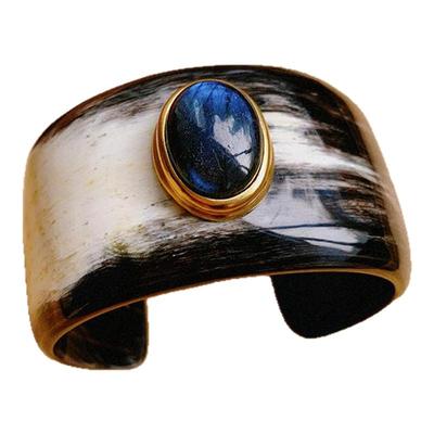 HELENEPRIME天然石开口牛角手镯