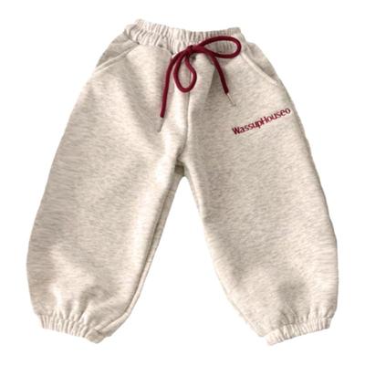 儿童裤子春秋冬2025新款字母刺绣