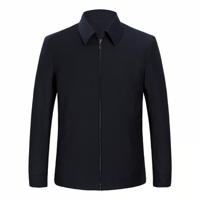 中老年男士商务春秋薄款夹克外套