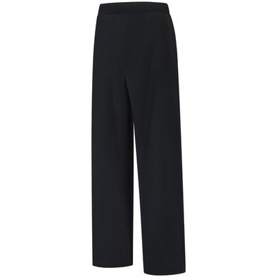 特步运动裤女24春秋直筒开叉裤子运动健身梭织长裤垂感百搭休闲裤