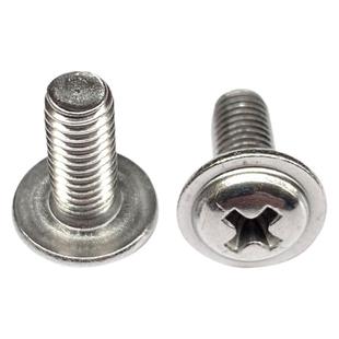 304/201不锈钢圆头带垫螺丝十字盘头带介螺钉电脑机箱螺丝M3M4M5