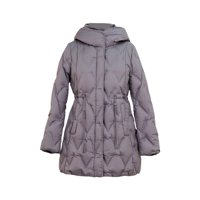 HONRN/红人抽绳收腰连帽羽绒服
