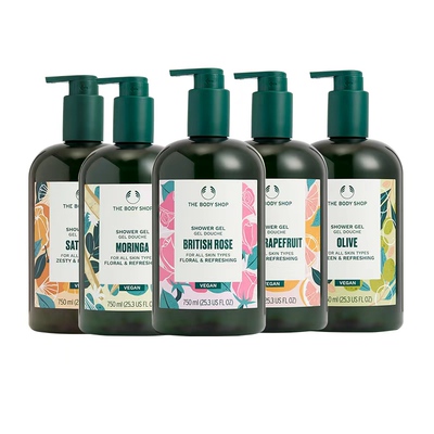 【自营】TheBodyShop美体小铺花香味沐浴露750mL清爽洁净花果清香