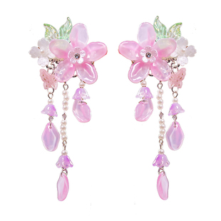 古风儿童汉服蝴蝶结发圈中式女宝宝红色头饰新年可爱喜庆拜年头绳