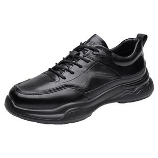 新款男士运动休闲鞋男款真皮牛皮鞋板鞋轻便透气百搭软底鞋子男鞋