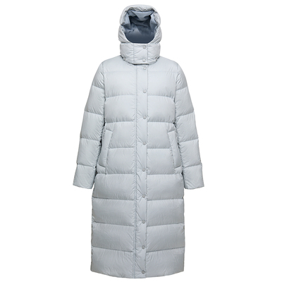 科里芙运动羽绒服女秋冬季新款跑步防风防水鸭绒保暖连帽长款外套